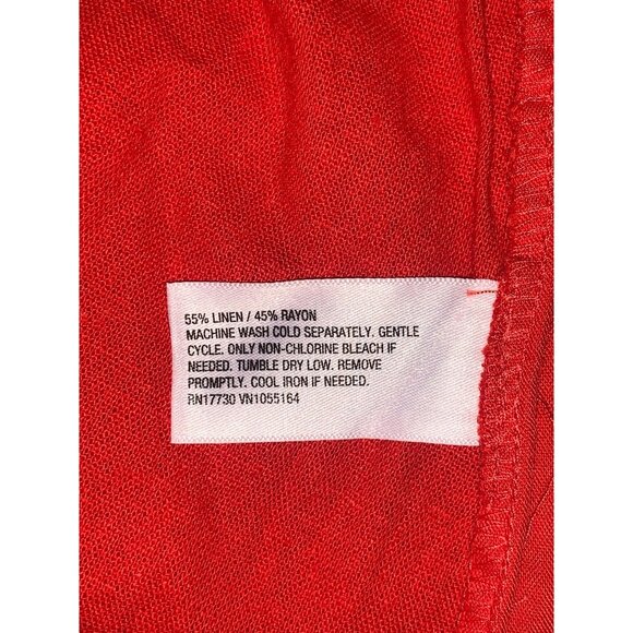 A New Day Womens Red Midi Skirt With Button Detail & Side Pockets Plus Size XXL - Picture 7 of 9